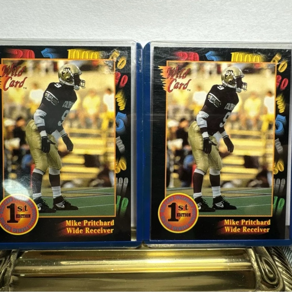 Mike Pritchard Football Card - Black and Gold